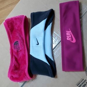 Women's Fleece Headbands. Brand new. 2 Nike and 1 NortFace